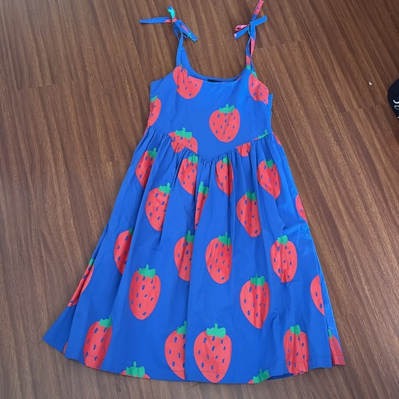 Lazy Oaf Picking Strawberry Dress Shoulder Ties Pockets Novelty Summer uk6/us2 - Picture 2 of 8